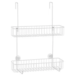 MDesign Wide Metal Over Door Hanging Shower Caddy, 2 Hooks And Baskets 22 MDesign Wide Metal Over Door Hanging Shower Caddy, 2 Hooks And Baskets -Storage Basket Shop GUEST 000ac544 c877 44ec be45 41950b340725