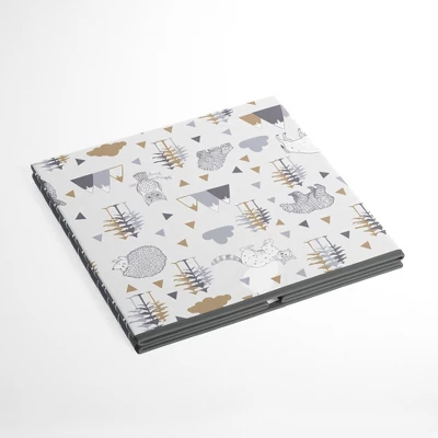 Bacati - Woodlands Gray/Beige Neutral Cotton Storage Box Large 4 Bacati - Woodlands Gray/Beige Neutral Cotton Storage Box Large - Image 2