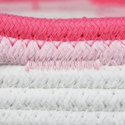 Midlee Pink Toys Cotton Rope Basket- 3 Tone- Nursery Dog Kids Baby Woven Storage Bin Organizer -Storage Basket Shop GUEST 008b5e2c 91b2 4ee4 bb64 c150fc0cbb4f