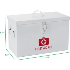 Mind Reader First Aid Storage Box With Handles, White -Storage Basket Shop GUEST 01ed0c35 9b13 474a 82d7 ad4fc0166ee7