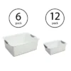 Sterilite Multi-Size Plastic Stackable Storage Basket Bundle, White (18 Pieces) -Storage Basket Shop GUEST 01f87398 df18 42c2 910c b44290810391