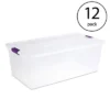 Sterilite 110-Quart Capacity Clear Storage Tote W/ Secure Latch Handles 1 Sterilite 110-Quart Capacity Clear Storage Tote W/ Secure Latch Handles -Storage Basket Shop GUEST 0277fc05 6dc9 43ba b9c2 a5fad5f84527