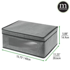 MDesign Soft Fabric Closet Storage Organizer Box -Storage Basket Shop GUEST 02d38684 5fd7 455b 9240 35f5f13777f2