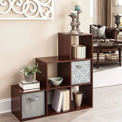 ClosetMaid 3 Tier Free Standing Wooden Cubical Organizer With 6 Cubes Slotted Design For Added House Storage, Dark Cherry (2 Pack) 5 ClosetMaid 3 Tier Free Standing Wooden Cubical Organizer With 6 Cubes Slotted Design For Added House Storage, Dark Cherry (2 Pack) - Image 3