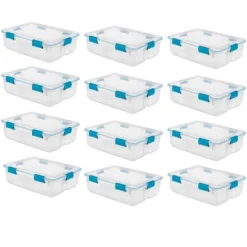Sterilite Multipurpose Plastic Under-Bed Storage Tote Bins With Secure Gasket Latching Lids For Home Organization -Storage Basket Shop GUEST 04b9354c 2cb7 4c11 9d37 c8280df12e2f