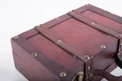 Vintiquewise Antique Style Small Wooden Suitcase With Leather Straps And Handle -Storage Basket Shop GUEST 04cd72f4 300e 447a 99ce 596a33dd7a9f