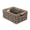 Villacera Rectangle Hand Weaved Wicker Baskets Made Of Water Hyacinth | Nesting Black And Natural Seagrass Bins | Set Of 2 -Storage Basket Shop GUEST 054b9365 110f 461f ac8c 8cb8b6483331
