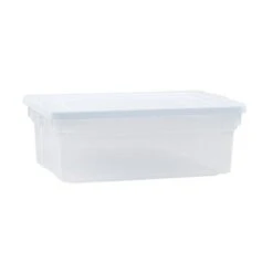 Rubbermaid 12 Quart Stackable Molded Plastic Easy Access Stackable Storage Bins With Lid For The Garage, Bedroom, Closet, Or Shed, Clear -Storage Basket Shop GUEST 0561ca64 154a 4c9b b09e 083f377c3db7