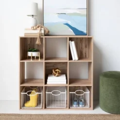 35.43" Piperton 9 Cube Organizer Natural - Signature Design By Ashley -Storage Basket Shop GUEST 056f781b 351e 49c7 b31d 99985f5be698