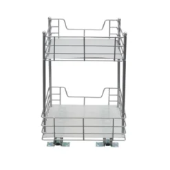 Household Essentials 12" 2-Tier Pantry Organizer Nickel 11 Household Essentials 12" 2-Tier Pantry Organizer Nickel -Storage Basket Shop GUEST 05f8fe6e 6e35 45e4 9f7e d6e940c46910