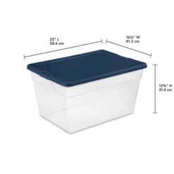 Sterilite Stackable 56 Quart Clear Home Storage Box With Handles And Marine Blue Lid For Efficient, Space Saving Storage And Organization (8 Pack) 7 Sterilite Stackable 56 Quart Clear Home Storage Box With Handles And Marine Blue Lid For Efficient, Space Saving Storage And Organization (8 Pack) -Storage Basket Shop GUEST 05ff26f5 9630 4c42 9f5a 109f535b4b35