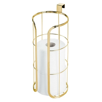 MDesign Metal Over The Tank Toilet Tissue Paper Roll Holder 12 MDesign Metal Over The Tank Toilet Tissue Paper Roll Holder - Image 10