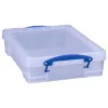 Really Useful Box 4 Liter Plastic Stackable Storage Container W/ Snap Lid & Built-In Clip Lock Handles For Home & Office Organization, Clear (3 Pack) 2 Really Useful Box 4 Liter Plastic Stackable Storage Container W/ Snap Lid & Built-In Clip Lock Handles For Home & Office Organization, Clear (3 Pack) -Storage Basket Shop GUEST 068fcacf c78b 4969 adc1 90f2f73322f6 1