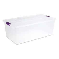 Sterilite 110-Quart Capacity Clear Storage Tote W/ Secure Latch Handles -Storage Basket Shop GUEST 077eabd9 5186 4878 8e27 da2d4e039c17