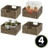 MDesign Hyacinth Kitchen Storage Basket With Handles, 4 Pack -Storage Basket Shop GUEST 0811ce1e f690 431f bd44 d262c032346c