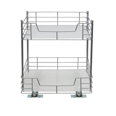 Household Essentials 15" 2-Tier Pantry Organizer Nickel 4 Household Essentials 15" 2-Tier Pantry Organizer Nickel - Image 2