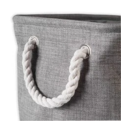 18" X 12" X 15" Large Polyester Variegated Rectangle Storage Bin Gray - Design Imports 9 18" X 12" X 15" Large Polyester Variegated Rectangle Storage Bin Gray - Design Imports -Storage Basket Shop GUEST 0b11dc74 c30e 4d56 b3f0 b35c41969973