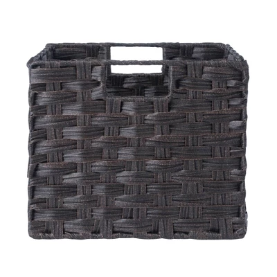 2pc Melanie Woven Fiber 2 Small Basket Set Chocolate - Winsome 4 2pc Melanie Woven Fiber 2 Small Basket Set Chocolate - Winsome - Image 2