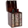 Okuna Outpost Wooden 4 Bottles Travel Wine For Storage Bar Accessory, World Map Design, 8. X 8.5 X 13.8 In -Storage Basket Shop GUEST 0ce2d342 44b6 4537 9f5e 707cd1b75ccf