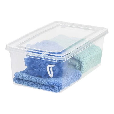 IRIS USA Plastic Storage Bin Tote Organizing Container, Clear 6 IRIS USA Plastic Storage Bin Tote Organizing Container, Clear - Image 5