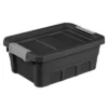 Sterilite 4 Gallon Stackable Rugged Industrial Storage Tote Containers With Latching Clip Lids For Garage, Attic, Or Worksite Storage, Black 2 Sterilite 4 Gallon Stackable Rugged Industrial Storage Tote Containers With Latching Clip Lids For Garage, Attic, Or Worksite Storage, Black -Storage Basket Shop GUEST 0f351989 4fe2 4413 849d 95c07940126c