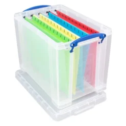 Really Useful Box 19 Liter Plastic Stackable Storage Container With Snap Lid & Built-In Clip Lock Handles For Home Or Office Organization, Clear -Storage Basket Shop GUEST 0f743490 577c 4591 9689 50941b766065