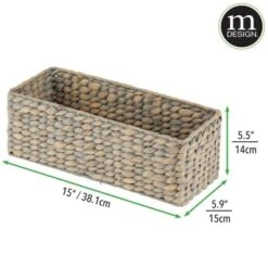 MDesign Natural Woven Water Hyacinth Bathroom Storage Organizer Basket -Storage Basket Shop GUEST 0fab7f31 6f7d 4f8e b212 a099fdea9357