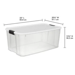Sterilite 4 Sets Of 116-Quart & 6 Sets Of 18-Quart Heavy-Duty Stackable Clear Latch Lid Storage Container Tote For Home Organization -Storage Basket Shop GUEST 0fdc770b dbfb 49b9 8286 97bcbc62aa40