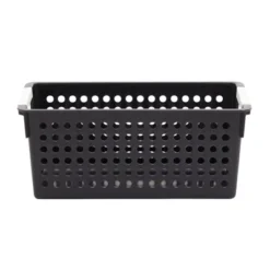 Farmlyn Creek 4 Pack Small Plastic Storage Baskets Bins With Handles For Bathroom, Laundry Room & Closet Organization, Black -Storage Basket Shop GUEST 10026632 5d38 4309 97ee 76badb0b1912