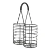 Black Metal Wine Bottle Caddy - Foreside Home & Garden -Storage Basket Shop GUEST 10196117 9dbe 44c0 ad66 21fc99408df4