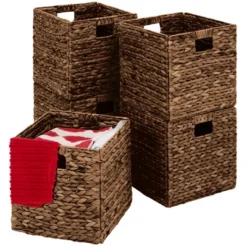 Best Choice Products 13x13in Hyacinth Storage Baskets, Set Of 5 Multipurpose Collapsible Organizers -Storage Basket Shop GUEST 123a60e1 e09a 4a84 a9b9 b06841162c6a