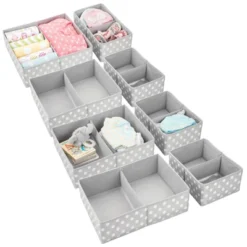 MDesign Fabric Dresser Drawer Storage Organizers, Set Of 8 -Storage Basket Shop GUEST 12999111 ab7e 415b 83ea 1dc241aecbd1