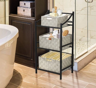 Sorbus Woven Basket Set With Built-in Carry Handles 3 Sorbus Woven Basket Set With Built-in Carry Handles