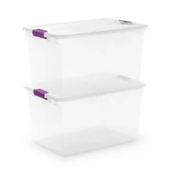 Sterilite 66 Quart Clear Latch Lid Storage Container Tote, 6 Pack, And 27 Quart Clear Latch Lid Storage Container Tote, 6 Pack For Home Organization -Storage Basket Shop GUEST 1373489b 1365 47ca bd20 bbdbd0bc0551