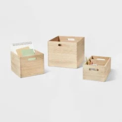 Large Decorative Light Wood Crate Natural - Brightroom™ -Storage Basket Shop GUEST 1433e760 ccd4 4d74 8b8b fdcc848f7469