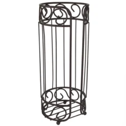 Home Basics Scroll Collection Bath Tissue Reserve Toilet Paper Roll Holder Stand, Bronze -Storage Basket Shop GUEST 14538f64 79f8 4e3e 9627 c6f10cd180c7