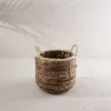 Wrapped Rim Basket Banana Leaf, Corn Husk & Metal - Foreside Home & Garden -Storage Basket Shop GUEST 15df5b0b 7421 48d5 ac0e 55958e8ffa65