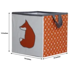 Bacati - Playful Fox Orange/Gray Storage Box Small -Storage Basket Shop GUEST 1ab6bf6f 76cc 45eb 99f8 caca165a4337