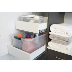 Rubbermaid Cleverstore Home Office Organization 16 Quart Clear Latching Stackable Plastic Storage Tote Container W/ Lid For Basement Or Garage, 6 Pack -Storage Basket Shop GUEST 1abcec26 0799 4249 96dd 299aa6da6bef