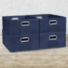 Niche Cubo 4pk Half Size Foldable Fabric Storage Bins With Label Holder Blue -Storage Basket Shop GUEST 1c30699c a63a 4126 961f f973d6ed36d6