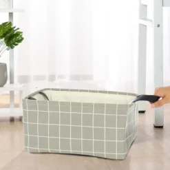 Unique Bargains Foldable Baskets Canvas Fabric Cube Container With Rope Handles Storage Bins -Storage Basket Shop GUEST 1cc60b49 e805 46d3 8af2 b66f9a9e2d7f