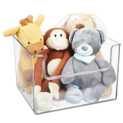 MDesign Open Front Plastic Storage Bin For Cube Furniture, 12" W, 4 Pack - Clear -Storage Basket Shop GUEST 1cd95db6 e8d1 4db1 8028 19cc0832ab4c