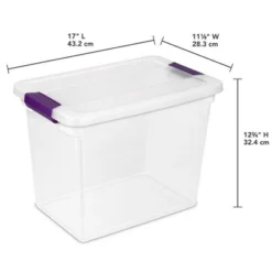 Sterilite 27 Quart ClearView Clear Plastic Stacking Storage Container -Storage Basket Shop GUEST 1e2a8e0f b214 4b2e a766 ec4f10d0b993