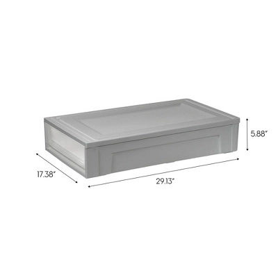 IRIS 27.5qt Underbed Plastic Storage Container With Sliding Organizer Drawers Gray/Clear 12 IRIS 27.5qt Underbed Plastic Storage Container With Sliding Organizer Drawers Gray/Clear - Image 10
