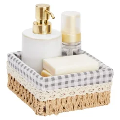 Farmlyn Creek Set Of 3 Rectangular Wicker Baskets For Organizing With Removable Fabric Liners, Rectangular Home Storage Bins For Pantry Items, 3 Sizes -Storage Basket Shop GUEST 1fb19cfd 043f 4c9d 86fd 358ca5bb5534