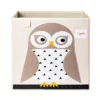 3 Sprouts Large 13 Inch Square Children's Foldable Fabric Storage Cube Organizer Box Soft Toy Bin, Friendly Owl And Panda Bear (2 Pack) -Storage Basket Shop GUEST 2043e348 21d9 46f8 a71e 456c7694502f 1