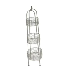 41" 3 Tier Rustic Farmhouse Iron Basket Stand - Olivia & May -Storage Basket Shop GUEST 209482f8 56c3 4852 a678 af6af550258e
