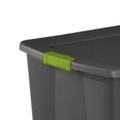 Sterilite 45 Gallon Heavy Duty Plastic Stackable Storage Container Tote With Wheels And Latching Indexed Lid For Home Organization, Gray, 8 Pack -Storage Basket Shop GUEST 20bed518 d5fd 4a0e 9991 5749cd40bd5d