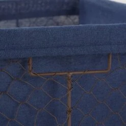 Design Imports Set Of 5 Rustic Bronze Chicken Wire French Blue Liner Baskets -Storage Basket Shop GUEST 21966e6a a2a1 41f2 931c a9f547a12749