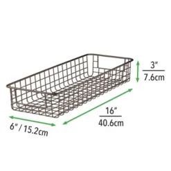 MDesign Bath Metal Storage Organizer Basket - 4 Pack 17 MDesign Bath Metal Storage Organizer Basket - 4 Pack -Storage Basket Shop GUEST 2311c98c 7271 4304 afea 00c14965aa63